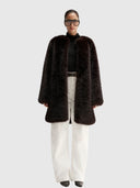 Irena Fur Coat – Chocolate