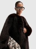 Irena Fur Coat – Chocolate