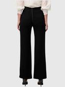 Elvira Embroidered Viscose Stretch Crepe Pant - Onyx