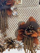 Embellished Raffia Top Handle Bag – Natural