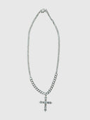 Royalty Cross Necklace – Brass/Sterling Silver/Topez