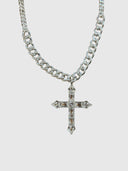 Royalty Cross Necklace – Brass/Sterling Silver/Topez