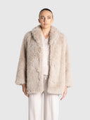 Faux Fur Coat - Oat