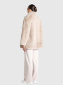 Faux Fur Coat - Oat
