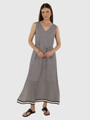 Hexi Maxi Dress - Black/Cream