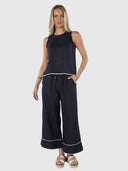 Lugano Pant - Navy/White