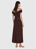 Amara Midi Dress – Chocolate