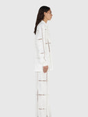 Alma Shirt - Embroidered Crochet