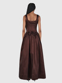 Posey Taffeta Gown - Chocolate