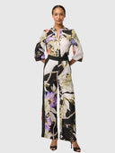Harley Viscose Faille Rope Trim Detail Shirt - Tangled Blossom