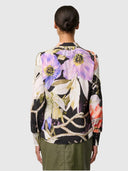 Harley Viscose Faille Rope Trim Detail Shirt - Tangled Blossom