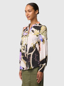 Harley Viscose Faille Rope Trim Detail Shirt - Tangled Blossom