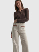 Harper Jean Leather Pocket - Sand
