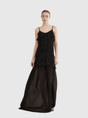 Heartbreak Maxi Dress - Black Ivory Chiffon