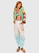 Ibiza Crochet Crop Cardigan - Mint
