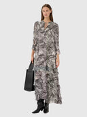 Lyon Dress – Black Wavy Structure