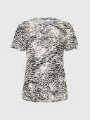 Alma Print T Shirt – Black Wavy Structure