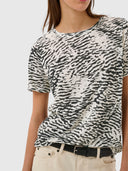 Alma Print T Shirt – Black Wavy Structure
