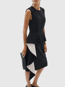Charleene Fest Flounce Dress - Black