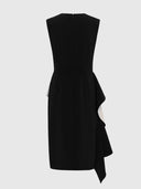 Charleene Fest Flounce Dress - Black