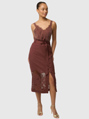 Julien Cupro Blend Lace Cami - Rosewood