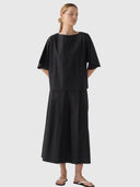 Julietta Skirt - Black Cotton Tencel