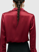 Silky Shirt - Burgundy