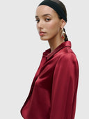 Silky Shirt - Burgundy