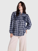 Kimmy Blouse – Check Blue