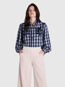 Kimmy Blouse – Check Blue
