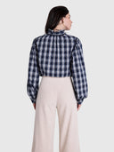 Kimmy Blouse – Check Blue