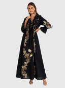 The Midnight Tropics Ruffle Dress