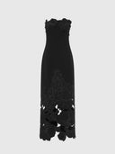 Rayna Applique Bustier Maxi Dress - Ebony