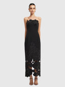 Rayna Applique Bustier Maxi Dress - Ebony