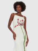 Regina Embellished Wool Blend Midi Dress - Snow