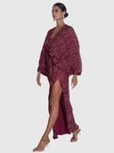 DeLuxe Gown - Wine Shimmer