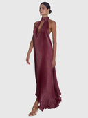 Opera Gown - Wine Shimmer