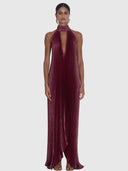 Opera Gown - Wine Shimmer