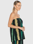 Lume Strapless Top - Carioca Print