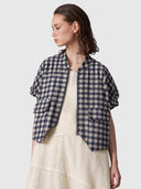 Align Bomber Jacket - Ink Gingham