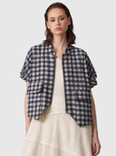 Align Bomber Jacket - Ink Gingham