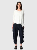 Interim Drawcord Pant - Ink Pinstripe