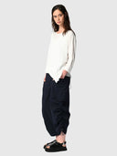 Interim Drawcord Pant - Ink Pinstripe
