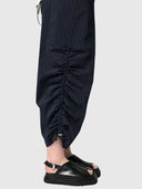 Interim Drawcord Pant - Ink Pinstripe
