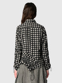 Memoir Jacket - Black Taupe Gingham Check