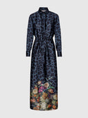 Nakita Maxi Dress - Navy Flower Leopard