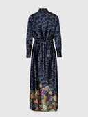 Nakita Maxi Dress - Navy Flower Leopard