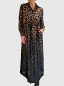 Nakita Maxi Dress - Gradient Navy Leopard