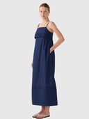 Nylah Dress - Navy Poplin