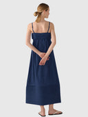 Nylah Dress - Navy Poplin